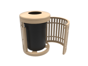 Downtown Swing Door Trash Receptacle - 32 Gallon