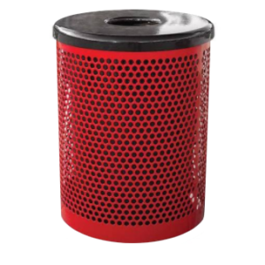 Perforated Trash Receptacle