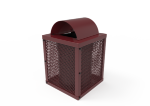 Square Trash Receptacle - 32 Gallon